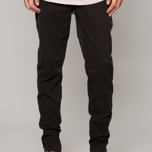 Black Stretch Twill Tapered Chino Pant